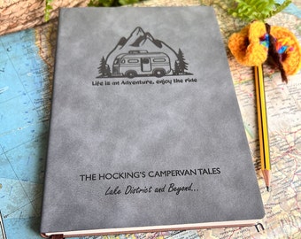 Journal personnalisé de camping-car, Accessoires de camping-car, Van Life, Journal de voyage personnalisé, Planificateur de voyage sur la route, Camping-car VW, Cadeau de camping