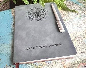 Personalised Adventure Journal With Gift Box, Custom Travel Journal, Personalised Journal, Travel Diary, Bucket List Book, Travel Gift