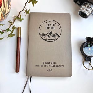 Personalised Adventure Journal | Let's Explore Hiking Log Book | Adventure Awaits | Adventure Diary For Travel