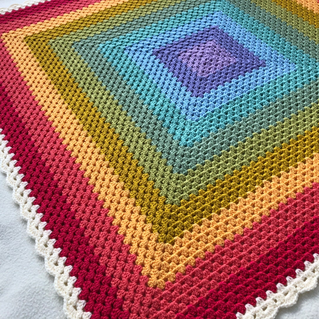 US vintage Granny Blanket Zigzag ラグ・カーペット