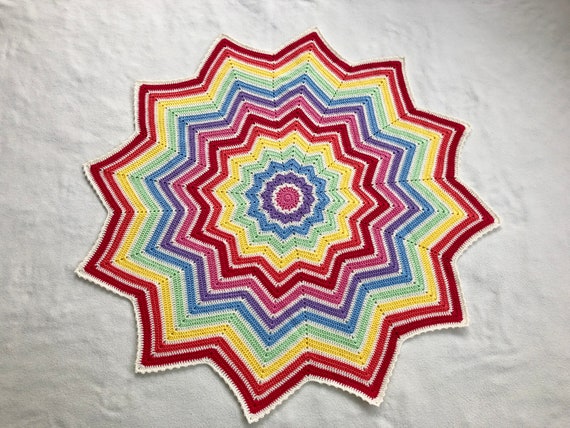 Colourful baby blanket hotsell