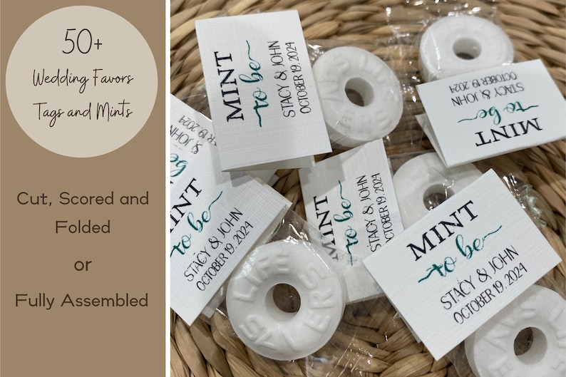 Personalized Wedding Mint Favors: Mint to Be Tags, Bulk Order - Etsy
