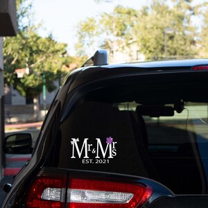 Car or Window Decal, Wedding, Newlywed, Wedding Year Announcement