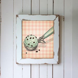 Eis Druck, Retro Kunstdruck, Herunterladbare Kunst, Vintage Küchenkunst, Herunterladbare Drucke, Mid Century Wandkunst, Vintage Print