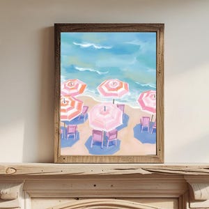 Beach Art Print, Downloadable Art, Downloadable Prints, Printable Art, Coastal Wall Art, Summer Prints, Beach Print Wall Art