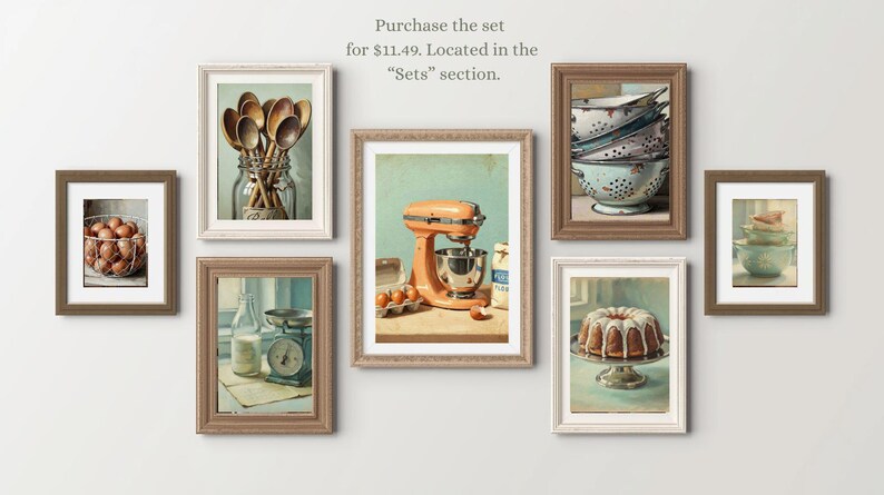 Vintage Kitchen Print, Downloadable Art Print, Downloadable Prints ...