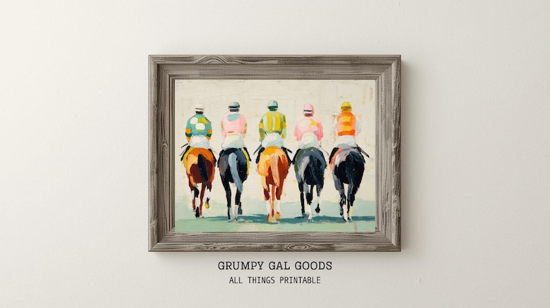 colorful-horse-racing-art-print-abstract-equestrian-wall-decor