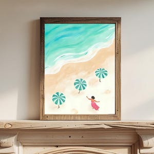 Beach Art Print, Downloadable Art, Summer Wall Art, Downloadable Prints, Abstract Beach Print Wall Art, Printable Art, Beach Prints Wall Art