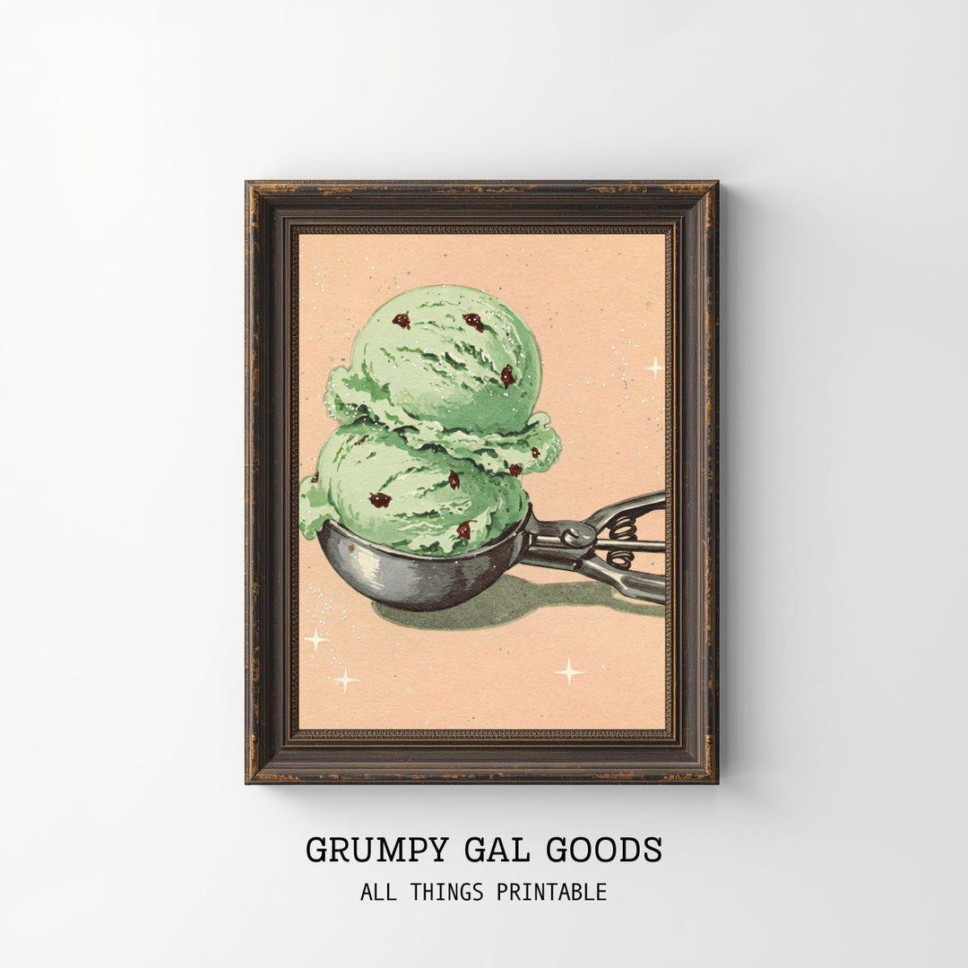 Ice Cream」版画 サイン入り 額装 モダンアート #484 Amazon.co.jp