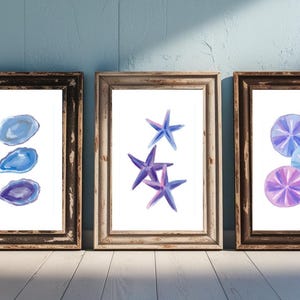 Coastal Art Set, Wall Art Set of 3, Downloadable Art, Downloadable Prints, Wall Prints Set of 3, 3 Piece Wall Art, Summer Art
