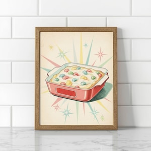 Arte de cocina vintage, arte descargable, impresiones descargables, impresiones vintage, arte mural de mediados de siglo, MCM, arte mural MCM, arte de cocina