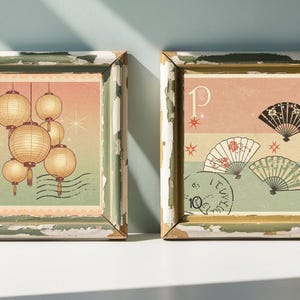 Japandi Wall Art, Set of 2 Prints, Japanese Art Prints, Digital Print Set of 2, Downloadable Art, Wall Art Digital Download Set of 2