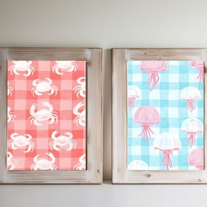 Beach Print Set, Downloadable Art, Wall Art Digital Download Set 2, Downloadable Prints, Digital Print Set of 2, Summer Wall Art