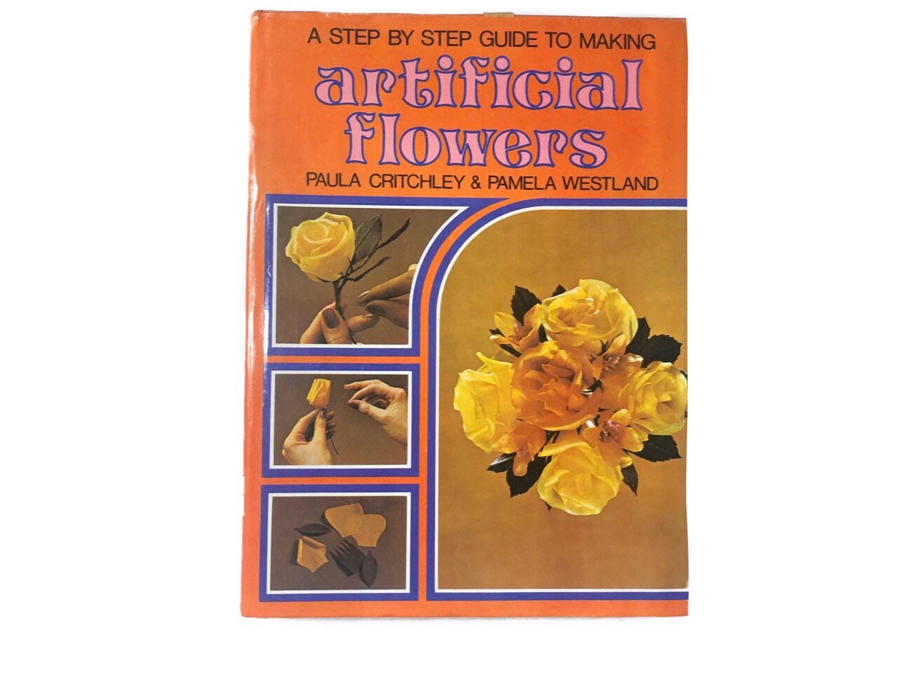 - Art & Craft Decorative 5 × Vintage Artificial Flower Bouquet 1970s 