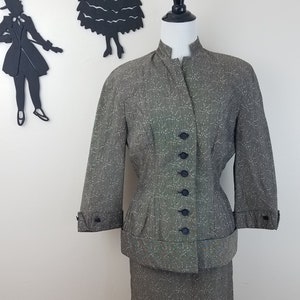 Vintage 1940's Suit Set / 50s Jacket and Skirt S/M image 1