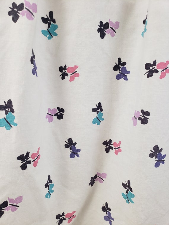 Vintage 1950's Novelty Print Skirt / 50s Butterfl… - image 5