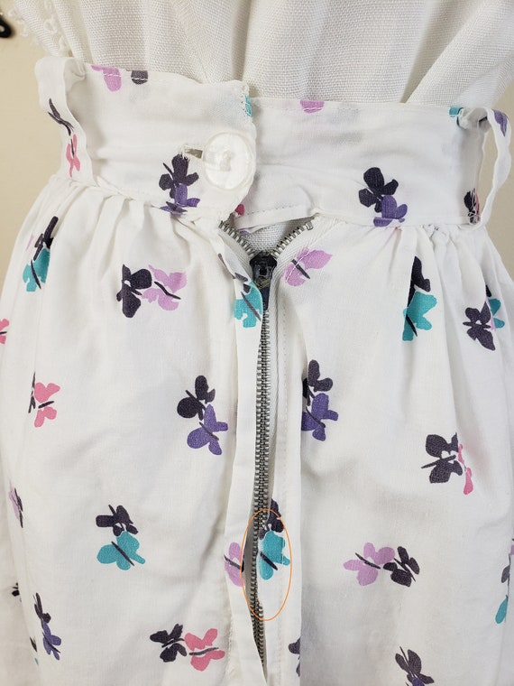 Vintage 1950's Novelty Print Skirt / 50s Butterfl… - image 7