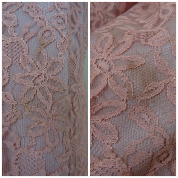 Vintage 1950's Lace Cocktail Dress / 50s Formal D… - image 5