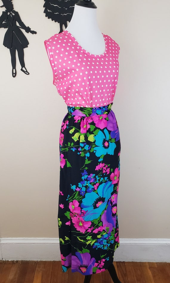 Neon floral maxi skirt hotsell