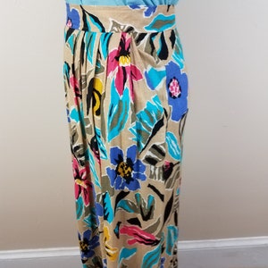 Vintage 1980's Tropical Skirt / 80s Floral Skirt S - Etsy