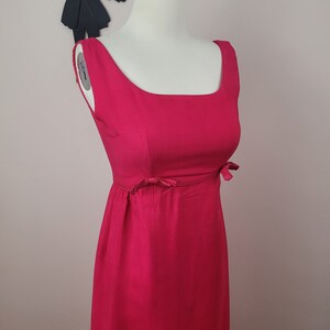 Vintage 1960's Magenta Maxi Dress / 60s Emma Domb Dress S image 4