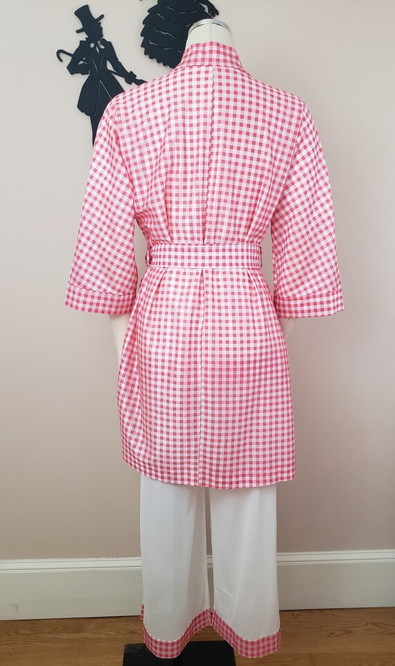 Vintage 1960's Pink Gingham 3 Piece Set / 60s Paj… - image 9