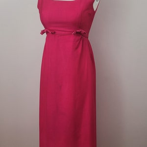 Vintage 1960's Magenta Maxi Dress / 60s Emma Domb Dress S image 6