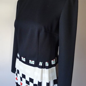 Vintage 1960's Maxi Dress / 60s Polyester Dress S image 2