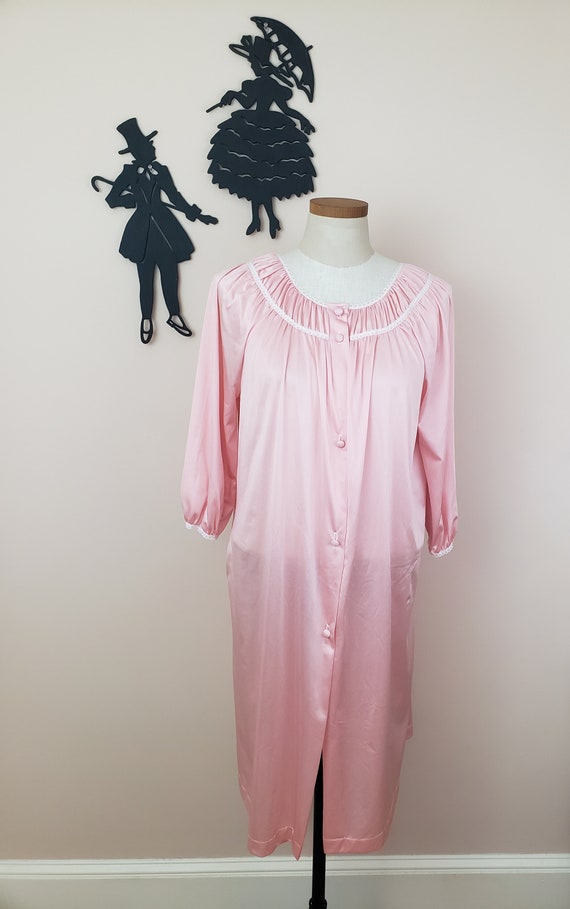 Vintage 1960's Pink Peignoir Robe/ 70s Lounge Wea… - image 2