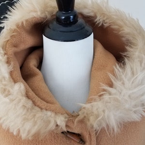 Abrigo de piel sintética vintage de 1970 / Chaqueta con capucha de los años 70 M imagen 6