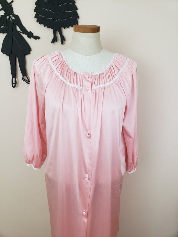 Vintage 1960's Pink Peignoir Robe/ 70s Lounge Wea… - image 3
