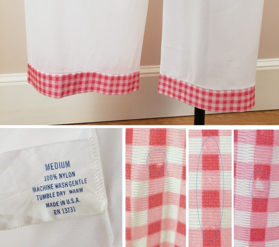 Vintage 1960's Pink Gingham 3 Piece Set / 60s Paj… - image 10