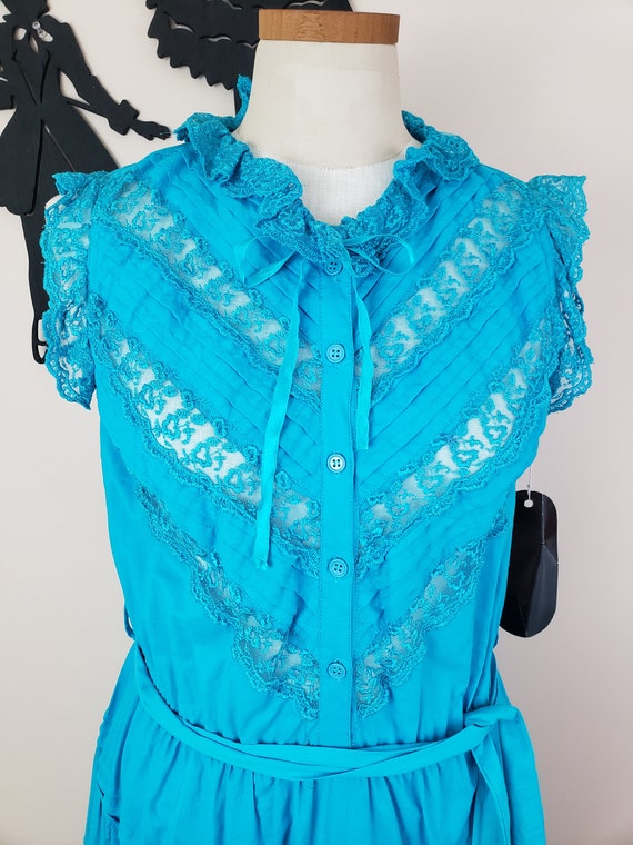 Vintage 1990's Lace Bohemian Dress / 90s Prarie D… - image 3