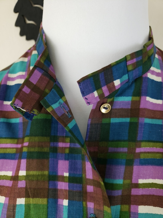 Vintage 1950's Plaid Jacket and Skirt set / 60s S… - image 8