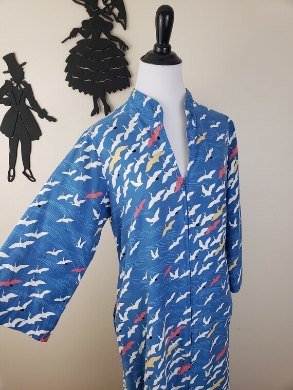 Vintage 1970's Cotton Maxi Dress / 80s Crane Novel