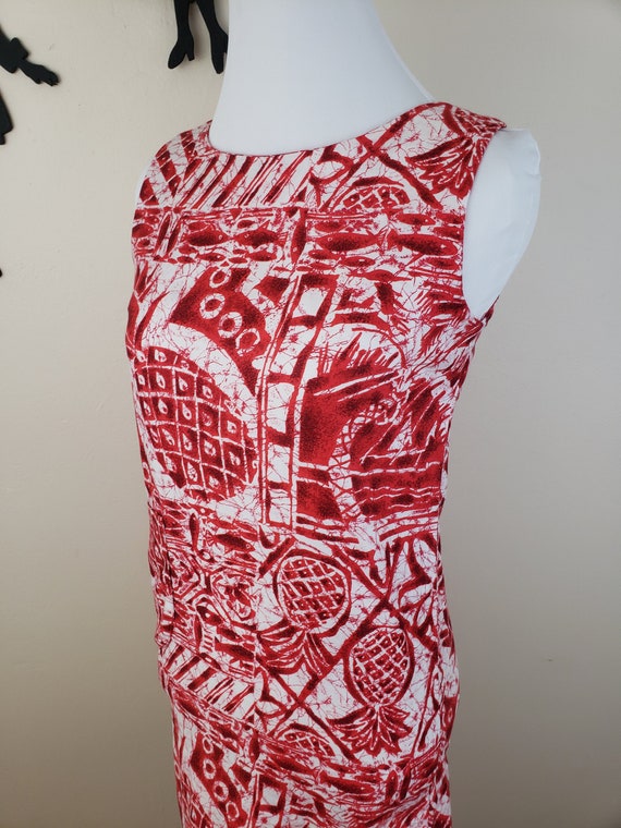 Vintage 1950's Hawaiian Dress / 60s Novelty Print