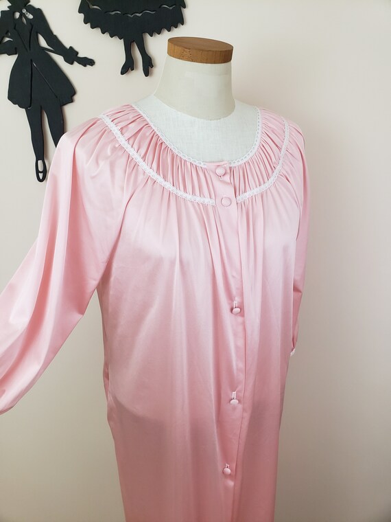 Vintage 1960's Pink Peignoir Robe/ 70s Lounge Wea… - image 4