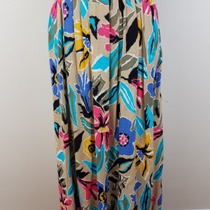 Vintage 1980's Tropical Skirt / 80s Floral Skirt S - Etsy