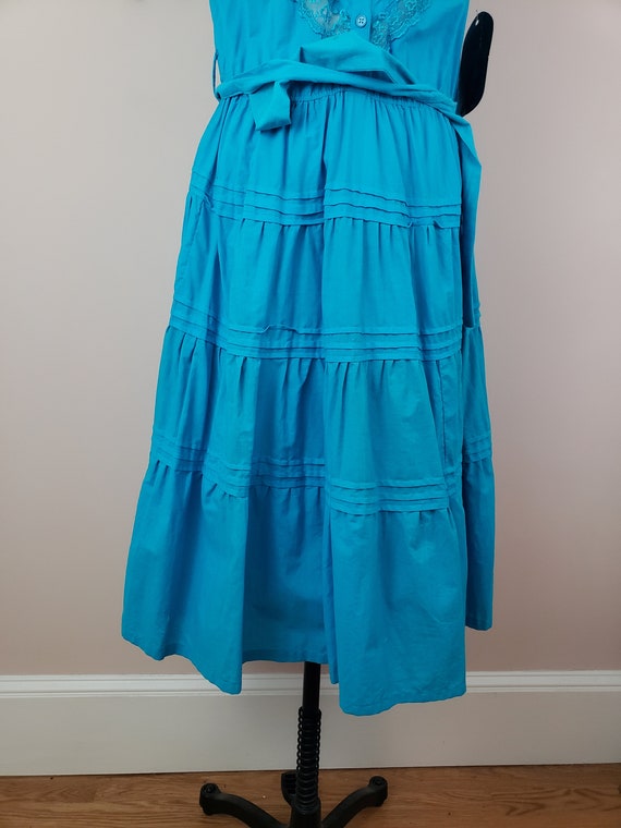 Vintage 1990's Lace Bohemian Dress / 90s Prarie D… - image 4