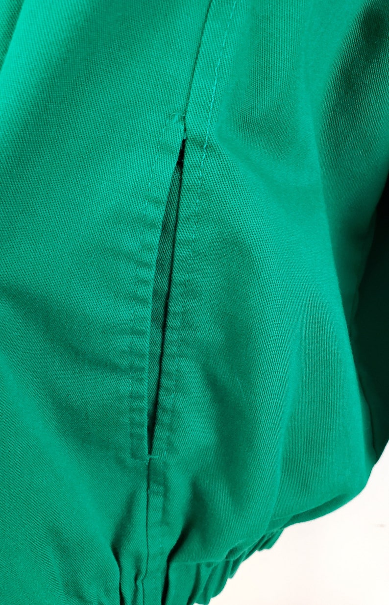 Vintage 1990's Green Coat / 80s Does 50s Bomber Jacket XL image 6