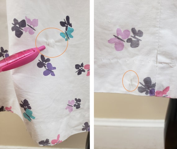 Vintage 1950's Novelty Print Skirt / 50s Butterfl… - image 10