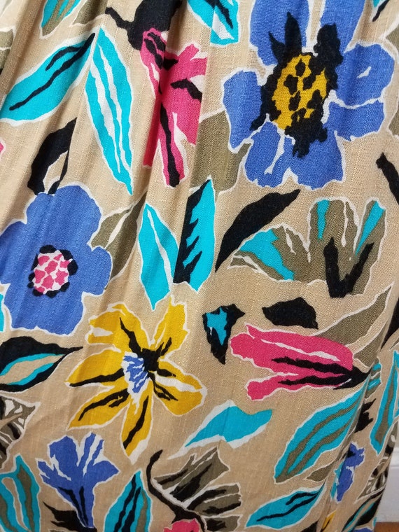 Vintage 1980's Tropical Skirt / 80s Floral Skirt S - image 2