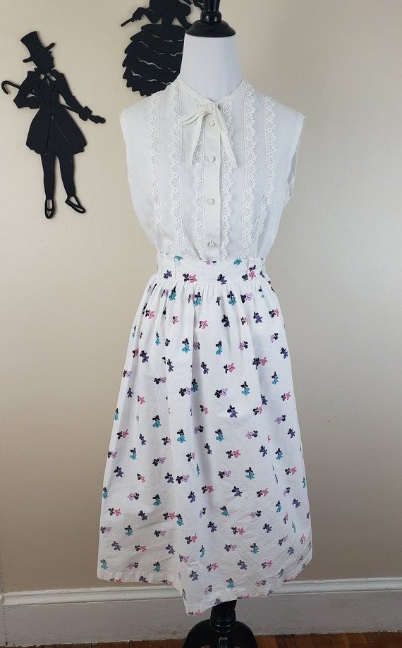 Vintage 1950's Novelty Print Skirt / 50s Butterfl… - image 1