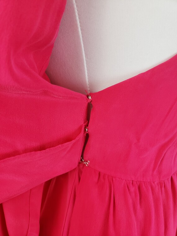 Vintage 1980's Hot Pink Cocktail Dress / 80s Mage… - image 8