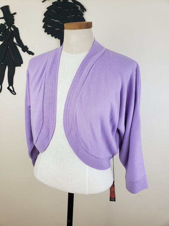 Vintage 1950's Lilac Bolero / 60s Purple Sweater K