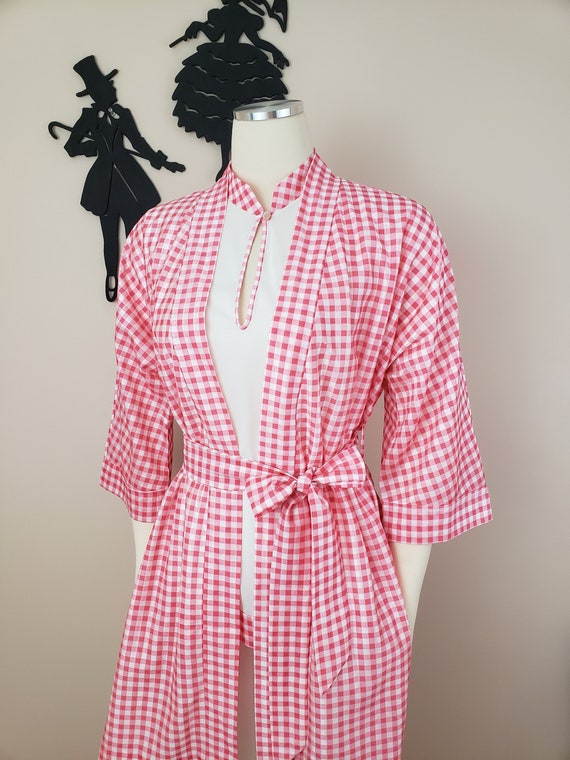 Vintage 1960's Pink Gingham 3 Piece Set / 60s Paj… - image 8