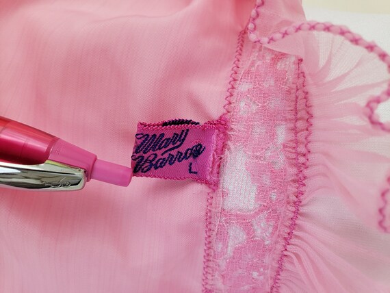 Vintage 1960's Pink Peignoir Bed Jacket / 60s Lac… - image 9