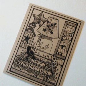 Cartões primitivos, cartões de presente de coleção desenhados à mão, cartões de arte com caneta e tinta, cartões de país, cartões Kraft vintage. Suprimentos de papel, colecionáveis
