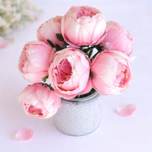Bolígrafos con flores de peonía rosa: regalos para despedida de soltera