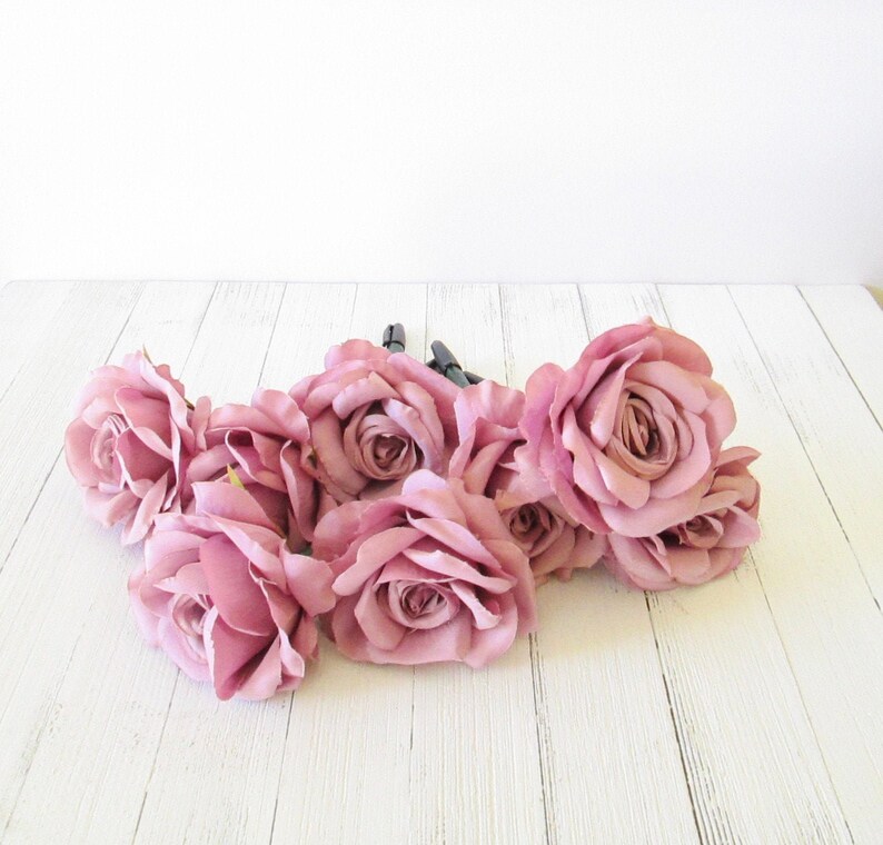 Flower Pens Bulk Desk accessories Rose Pen Dusty Mauve Rose Flower Pen Wedding pen Bridal Shower Favors